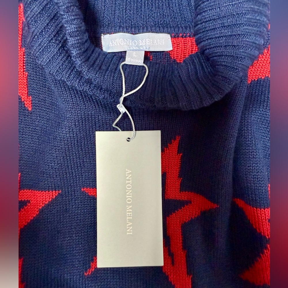 NWT Antonio Melani Active Star Wool Turtleneck Sweater - Picture 3 of 9